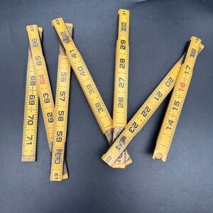 Vintage 72” Folding Ruler Lufkin X46” Red End  Extension Brass ~READ~